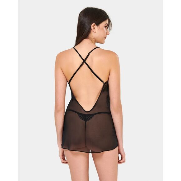 Bluebella NWT 2 Pc. Trista Short Chemise & Set Black Large - Picture 5 of 8